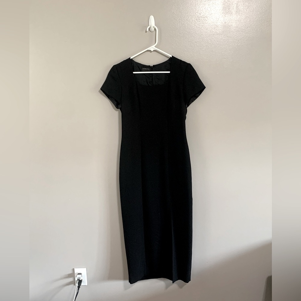 Classic black short-sleeve dress